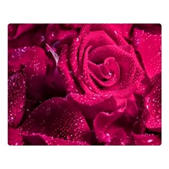 Water Rose Pink Background Flower Double Sided Flano Blanket (large)  by Ravend