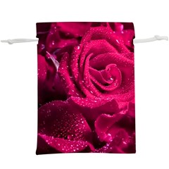 Water Rose Pink Background Flower  Lightweight Drawstring Pouch (xl) by Ravend