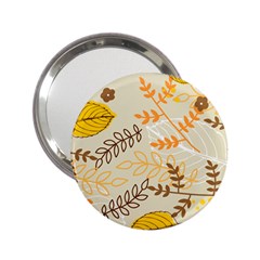 Leaves Flowers Background Wallpaper 2 25  Handbag Mirrors