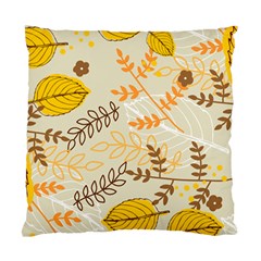 Leaves Flowers Background Wallpaper Standard Cushion Case (one Side) by Ravend