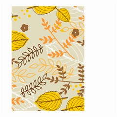 Leaves Flowers Background Wallpaper Small Garden Flag (two Sides)