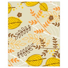 Leaves Flowers Background Wallpaper Drawstring Bag (small) by Ravend