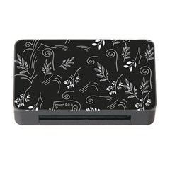 Leaves Doodle Digital Paper Foliage Memory Card Reader With Cf by Ravend