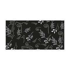 Leaves Doodle Digital Paper Foliage Yoga Headband by Ravend