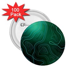 Green Line Shape Stripe Corolla 2 25  Buttons (100 Pack)  by Ravend