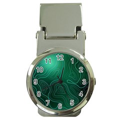 Green Line Shape Stripe Corolla Money Clip Watches by Ravend