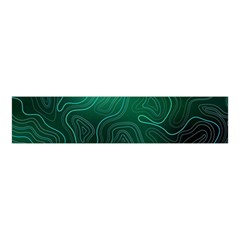 Green Line Shape Stripe Corolla Velvet Scrunchie by Ravend