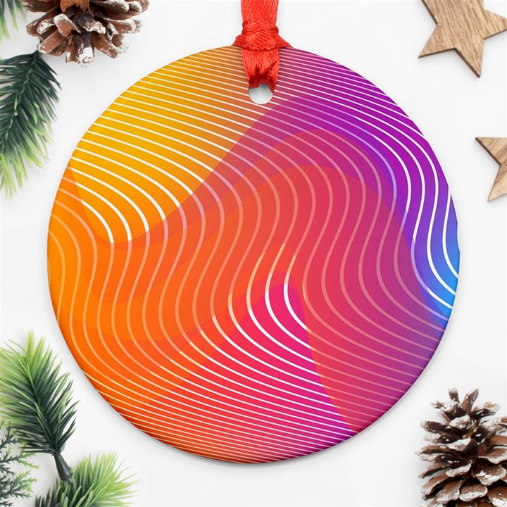 Brochure Flyer Poster Music Ornament (Round)