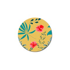 Nature Floral Flower Petal Leaves Leaf Plant Golf Ball Marker by Ravend