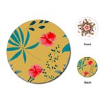 Nature Floral Flower Petal Leaves Leaf Plant Playing Cards Single Design (Round) Front