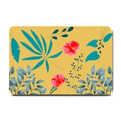 Nature Floral Flower Petal Leaves Leaf Plant Small Doormat  by Ravend