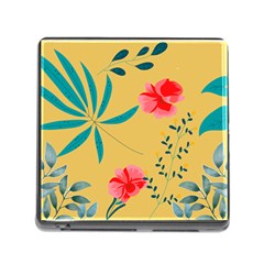 Nature Floral Flower Petal Leaves Leaf Plant Memory Card Reader (square 5 Slot) by Ravend