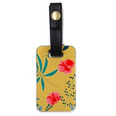 Nature Floral Flower Petal Leaves Leaf Plant Luggage Tag (one Side) by Ravend