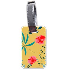 Nature Floral Flower Petal Leaves Leaf Plant Luggage Tag (two Sides) by Ravend