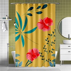 Nature Floral Flower Petal Leaves Leaf Plant Shower Curtain 48  X 72  (small)  by Ravend