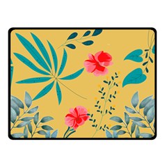 Nature Floral Flower Petal Leaves Leaf Plant Double Sided Fleece Blanket (small)  by Ravend