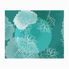 Flower Floral Design Background Small Glasses Cloth (2 Sides) by Ravend