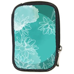 Flower Floral Design Background Compact Camera Leather Case by Ravend