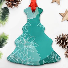 Flower Floral Design Background Ornament (christmas Tree)  by Ravend