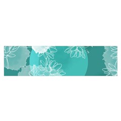 Flower Floral Design Background Oblong Satin Scarf (16  X 60 ) by Ravend