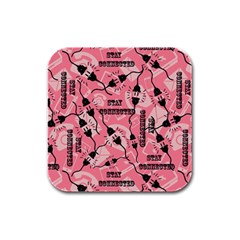 Connection Get Connected Technology Rubber Square Coaster (4 Pack) by Ravend