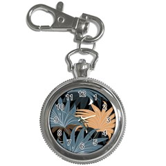 Leaves Background Digital Paper Key Chain Watches by Ravend