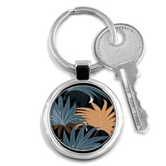 Leaves Background Digital Paper Key Chain (round) by Ravend