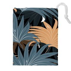 Leaves Background Digital Paper Drawstring Pouch (4xl) by Ravend