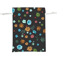 Floral Flower Leaves Background Floral  Lightweight Drawstring Pouch (xl) by Ravend