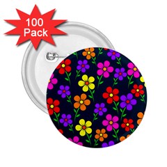 Background Flower Floral Bloom 2.25  Buttons (100 pack) 