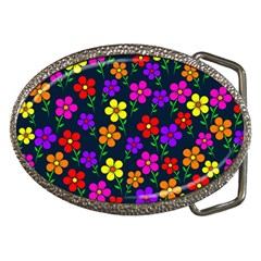 Background Flower Floral Bloom Belt Buckles