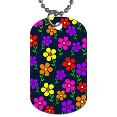 Background Flower Floral Bloom Dog Tag (One Side)