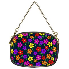 Background Flower Floral Bloom Chain Purse (Two Sides)