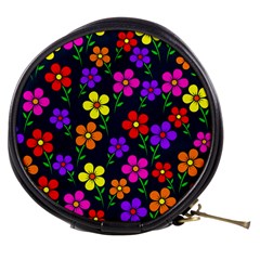 Background Flower Floral Bloom Mini Makeup Bag