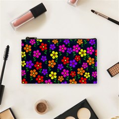 Background Flower Floral Bloom Cosmetic Bag (Small)