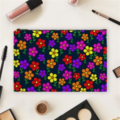 Background Flower Floral Bloom Cosmetic Bag (Large)