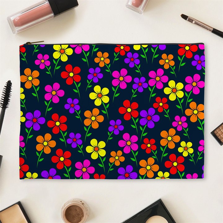 Background Flower Floral Bloom Cosmetic Bag (XL)