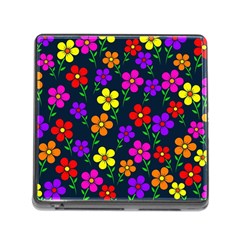 Background Flower Floral Bloom Memory Card Reader (Square 5 Slot)