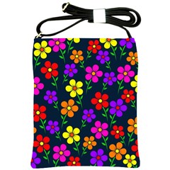 Background Flower Floral Bloom Shoulder Sling Bag