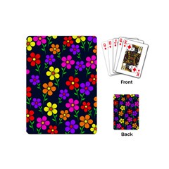 Background Flower Floral Bloom Playing Cards Single Design (Mini)