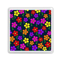 Background Flower Floral Bloom Memory Card Reader (Square)