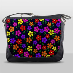 Background Flower Floral Bloom Messenger Bag