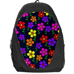 Background Flower Floral Bloom Backpack Bag