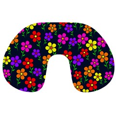 Background Flower Floral Bloom Travel Neck Pillow