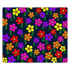 Background Flower Floral Bloom Double Sided Flano Blanket (small) 