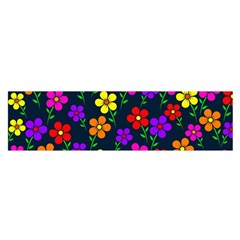 Background Flower Floral Bloom Oblong Satin Scarf (16  X 60 ) by Ravend