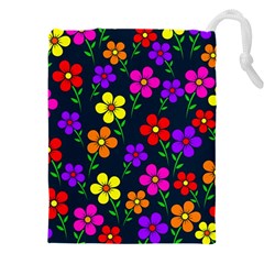 Background Flower Floral Bloom Drawstring Pouch (5XL)