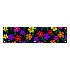 Background Flower Floral Bloom Banner And Sign 4  X 1  by Ravend