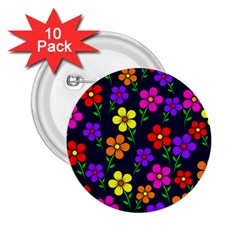 Background Flower Floral Bloom 2 25  Buttons (10 Pack)  by Ravend