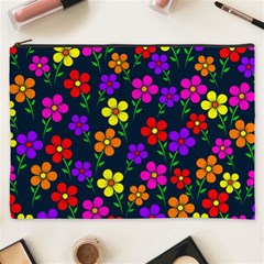 Background Flower Floral Bloom Cosmetic Bag (xxxl) by Ravend